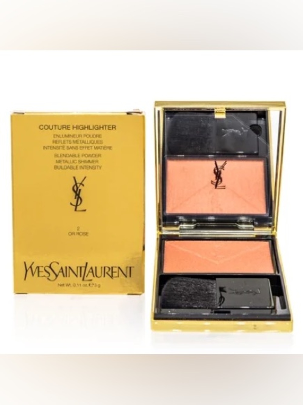 Yves Saint Laurent Gold Metallic Couture Highlighter in Or Rose 2